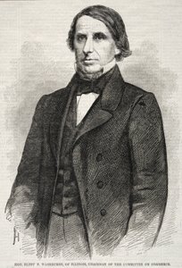 माननीय। इलिनोइस के एलिहू बी। वाशबर्न, 1860 में वाणिज्य समिति के अध्यक्ष। द्वारा विंसलो होमर