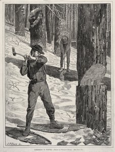 विंटर में लंबरिंग, 1871। द्वारा विंसलो होमर