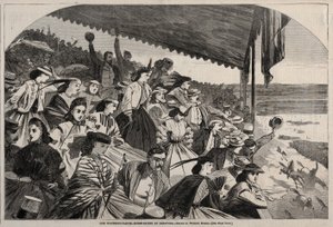 हमारे पानी के स्थान - शरतोगा, 1865 में घुड़दौड़। द्वारा विंसलो होमर