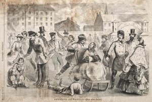 बोस्टन में स्केटिंग, 1859। द्वारा विंसलो होमर