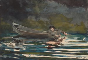 हाउंड और हंटर के लिए स्केच, 18911892। द्वारा विंसलो होमर