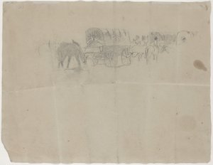 आपूर्ति ट्रेन और खच्चर [वर्सो], 1864। द्वारा विंसलो होमर