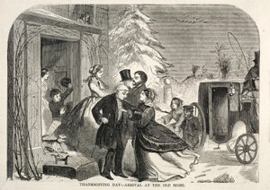 धन्यवाद दिवस - पुराने घर, 1858 में आगमन। द्वारा विंसलो होमर