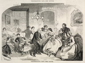थैंक्सगिविंग डे - द डांस, 1858। द्वारा विंसलो होमर