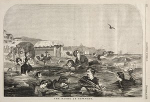 द बाथ्स एट न्यूपोर्ट, 1858। द्वारा विंसलो होमर