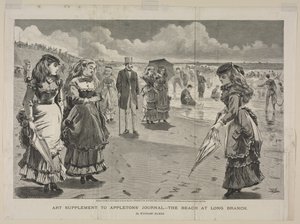 1869 में लॉन्ग ब्रांच में समुद्र तट। द्वारा विंसलो होमर