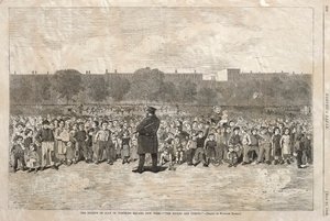 टॉमकिन्स स्क्वायर, न्यूयॉर्क में जुलाई का चौथा - द सोगर्स कमिंग, 1868 है। द्वारा विंसलो होमर