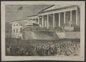 संयुक्त राज्य अमेरिका के राष्ट्रपति के रूप में अब्राहम लिंकन का उद्घाटन, 4 मार्च, 1861, 1861। द्वारा विंसलो होमर