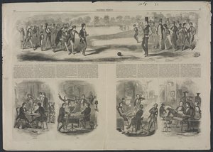 सोफा और फ्रेशमेन के बीच मैच, 1857। द्वारा विंसलो होमर
