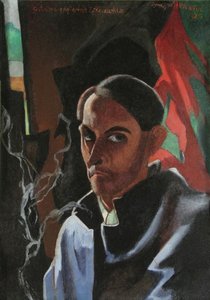 द लास्ट सिगरेट ऑफ़ दी निंदा सेल्फ-पोर्ट्रेट, 1924।