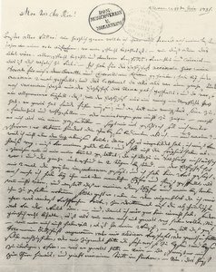 पिता को हस्तलिखित पत्र। वियना 13 जून, 1781 द्वारा वोल्फगैंग एमॅड्यूस मोजार्ट