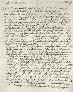 वोल्फगैंग एमेडस मोजार्ट (1756-1791) ऑस्ट्रियाई संगीतकार। पिता को हस्तलिखित पत्र। वियना 6 दिसंबर, 1783