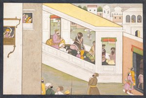 लड़कों के रूप में राम और लक्ष्मण ऋषि विश्वामित्र की सहायता करते हैं: एक तितर-बितर से फोलियो ..., सीए। 1780. द्वारा नैनसुखो के बाद पहली पीढ़ी में सक्रिय कार्यशाला