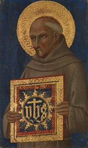 सेंट बर्नार्डिनो, सीए। 1460-70। द्वारा Sano di Pietro . की कार्यशाला