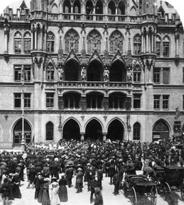 जर्मनी के म्यूनिख शहर में एक आउटडोर संगीत कार्यक्रम, c1900s। द्वारा वुर्थल एंड संस