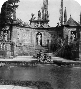 फाउंटेन, हेलब्रन कैसल, साल्ज़बर्ग, ऑस्ट्रिया, c1900।