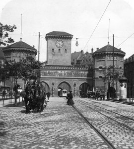Isartor Isar Gate, म्यूनिख, जर्मनी, c1900s।