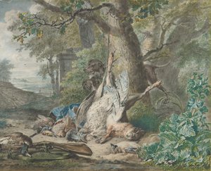 एक जंगल में अभी भी जीवन का शिकार, 1784।