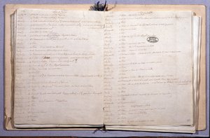 लुई सोलहवें का जर्नल। जून और जुलाई 1789 का महीना। नोटबुक 17X21 सेमी। अभिलेखागार राष्ट्रीय. पेरिस द्वारा XVI लुई