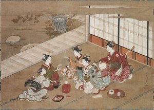 हैंड गेम खेलना, सी। 1760. द्वारा यासुमासा हसेगावा