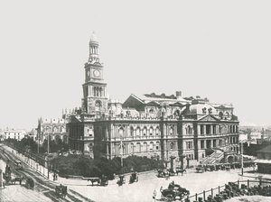 द न्यू टाउन हॉल, सिडनी, ऑस्ट्रेलिया, 1895।