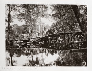 चिकाहोमिनी, वर्जीनिया, संयुक्त राज्य अमेरिका पर एक सैन्य पुल, c 1862 द्वारा फर्डिनेंड जॉर्ज वाल्डमुलर