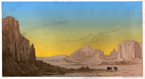 अकटाऊ पर्वत, लगभग 1850 (उत्कीर्णन) द्वारा . .