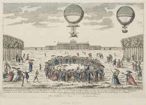 एक गुब्बारे में ब्लैंचर्ड की पहली चढ़ाई, 2 मार्च 1784 द्वारा फ्रेडरिक (एटीआर) बरनार्ड