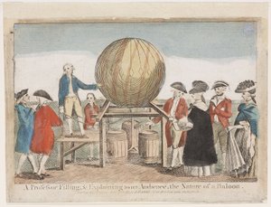 गुब्बारों का प्रदर्शन, c 1784 द्वारा फ्रेडरिक (एटीआर) बरनार्ड