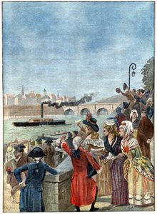 सोन पर पैडल स्टीमर जौफ़रॉय डी'अबन्स (1783) का अनुभव द्वारा . .