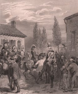 बेल्जियम में प्रवेश करने वाली फ्रांसीसी सेना, अगस्त 1831, चीन के कागज पर स्टील उत्कीर्णन द्वारा सेवेरिनी सेवेरिनी
