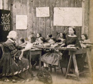 गणित का पाठ, c.1890 (फोटो) द्वारा फ्रेडरिक (एटीआर) बरनार्ड