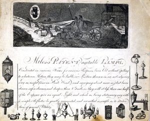 माइल्स पेटेंट एजिटेबल लैम्प्स', c 1790 द्वारा फ्रेडरिक (एटीआर) बरनार्ड