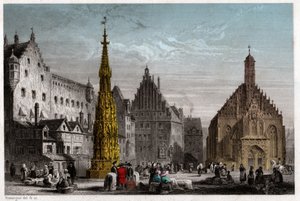 नूर्नबर्ग, लगभग 1830 (उत्कीर्णन) द्वारा . .