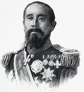 इतो हिरोबुमी का पोर्ट्रेट (1841-1909), जापानी राजनीतिज्ञ