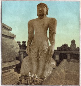 बाहुबली की मूर्ति द्वारा . .