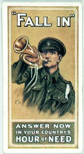 यूनाइटेड किंगडम : सिगरेट कार्ड - WW1 भर्ती द्वारा फर्डिनेंड जॉर्ज वाल्डमुलर