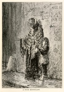 जूल्स वर्ने (1828-1905) द्वारा अस्सी के दिनों में दुनिया भर से एक गरीब मेंडिसेंट, लुई ड्यूमॉन्ट द्वारा उत्कीर्ण (b.1822) 1873