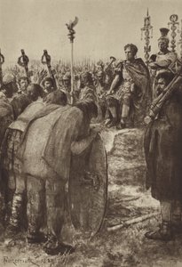 एक सम्राट बारबेरियन चीफ का सबमिशन प्राप्त करता है द्वारा Amedee Forestier के बाद