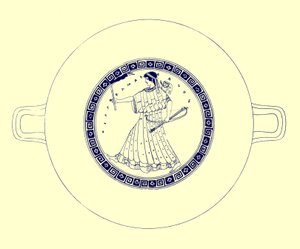 धनुष, तीर और मशाल के साथ आर्टेमिस, जेई हैरिसन और डीएस मैककॉल द्वारा ग्रीक वास पेंटिंग से चित्रण, 1894 प्रकाशित (डिजिटल बढ़ाया छवि)