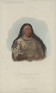 Mi-neek-ee-sunk-te-ka, The Mink, A Mandan Girl (एक्वाटिंट) द्वारा जॉर्ज कैटलिन के बाद