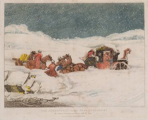 1837 में रॉबर्ट हैवेल द्वारा उत्कीर्ण आयलेसबरी के पास बर्मिंघम मेल द्वारा हेनरी थॉमस अल्केन के बाद