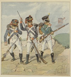 यंग गार्ड, 1806, कॉन्सेप्ट-ग्रेनेडियर, टेलर-ग्रेनेडियर, फ्लेंकर-हंटर द्वारा लुई चार्ल्स बम के बाद