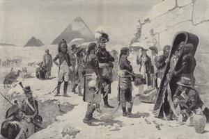 पिरामिड से पहले नेपोलियन ने फिरौन की ममी पर विचार किया द्वारा मौरिस हेनरी ऑरेंज के बाद