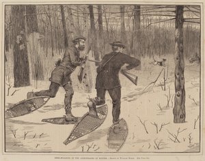 सर्दियों में एडिरोंडैक्स में हिरणों का पीछा करना द्वारा Winslow Homer