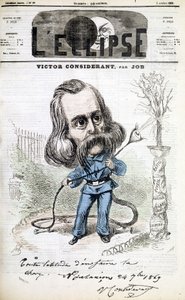 अय्यूब द्वारा विक्टर रिकिटल (1808 - 1893) पर विनोदी चित्र। ३/१०/१८६९ . के "" एल'एक्लिप्स"" का कवर द्वारा Onfray de Breville जाक जॉब के लिए छद्म नाम