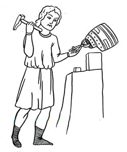 काम पर जर्मन हेल्स्मिथ, c1515