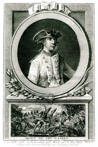 लुइस का पोर्ट्रेट, शेवेलियर डी&39;आवास (1733-1760), और 1760 में क्लोस्टरकैंप में उनकी मृत्यु (उत्कीर्णन) (bw फोटो) द्वारा छोटी डुपिन