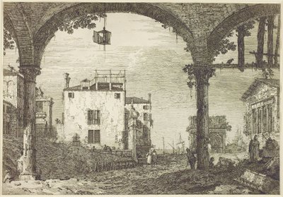 ले पोर्टिको ए ला लैंटर्न, c.1744 (नक़्क़ाशी) द्वारा कानालेत्तो
