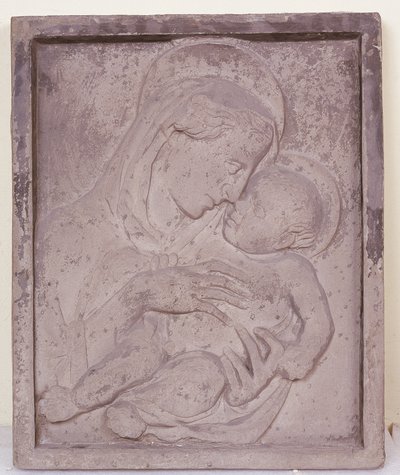 मैडोना एंड चाइल्ड (सी। 1386-1466)। द्वारा (कार्यशाला) डोनाटेलो